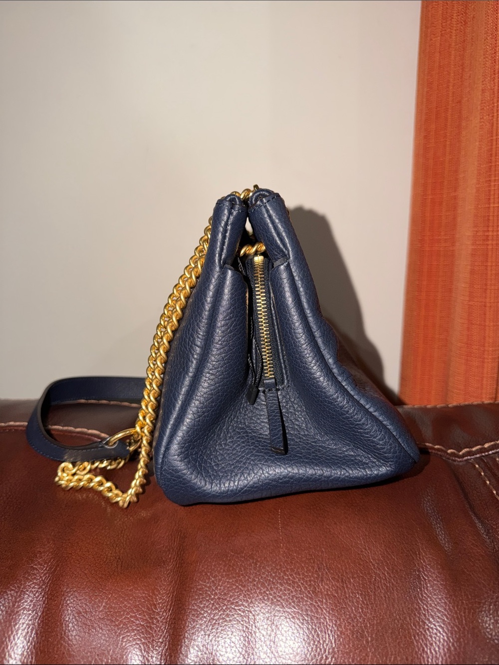‼️Authentic Mulberry Winsley Blue Leather Shoulder Bag Crossbody Bag - Picture 3 of 14